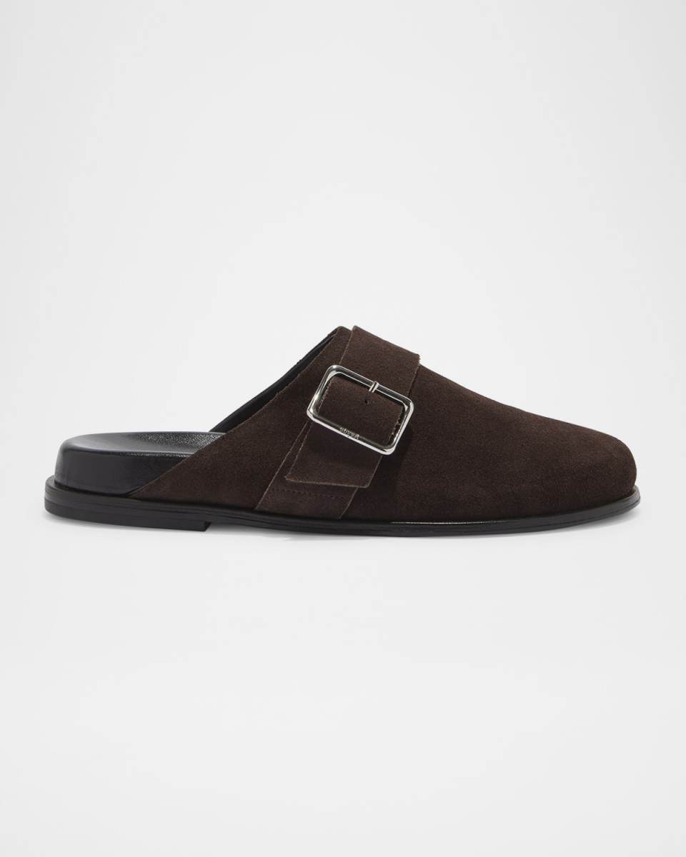 Finja Suede Buckle Easy Mules